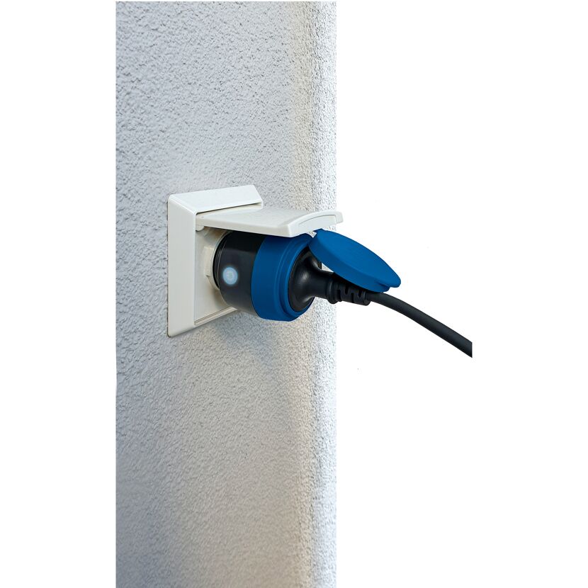 WiFi-Outdoorsteckdose blau 3680 W