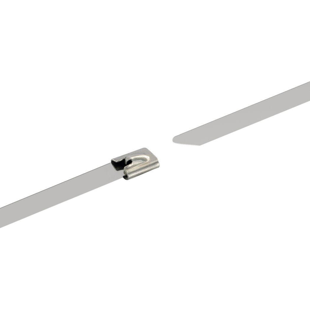 Kabelbinder-Set Edelstahl silbern 25 cm 10 Stück