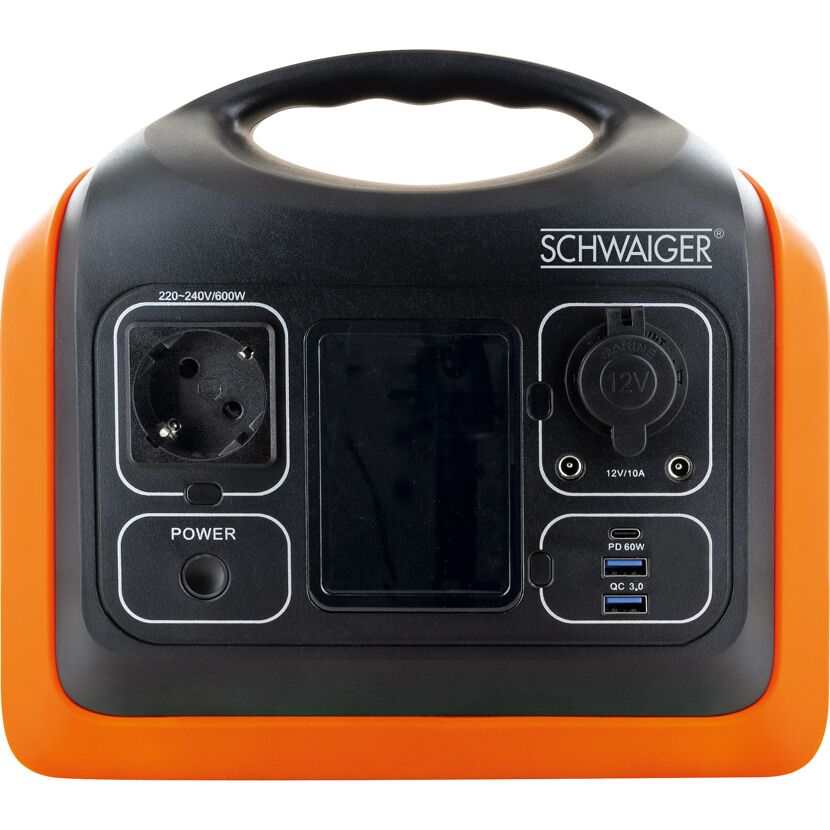 Orange-schwarze mobile Powerstation
