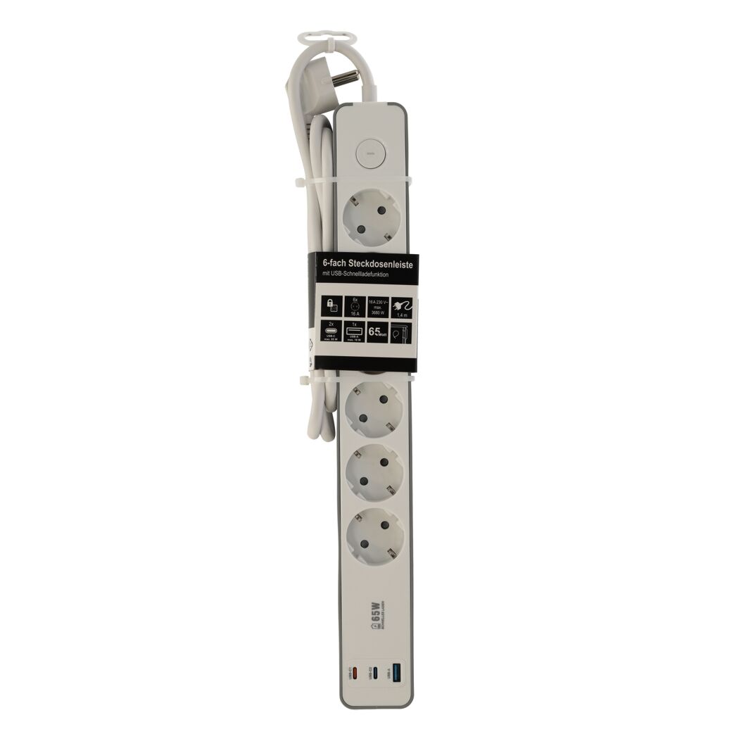 Steckdosenleiste 6fach mit USB