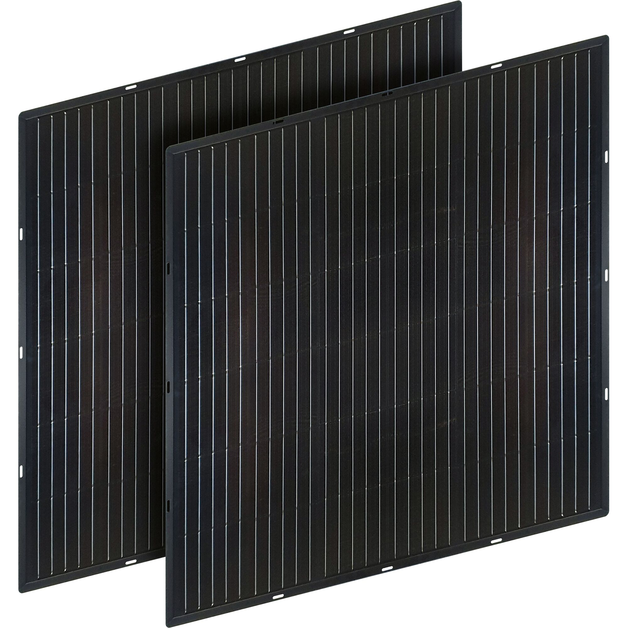 Zwei schwarze Solarmodule