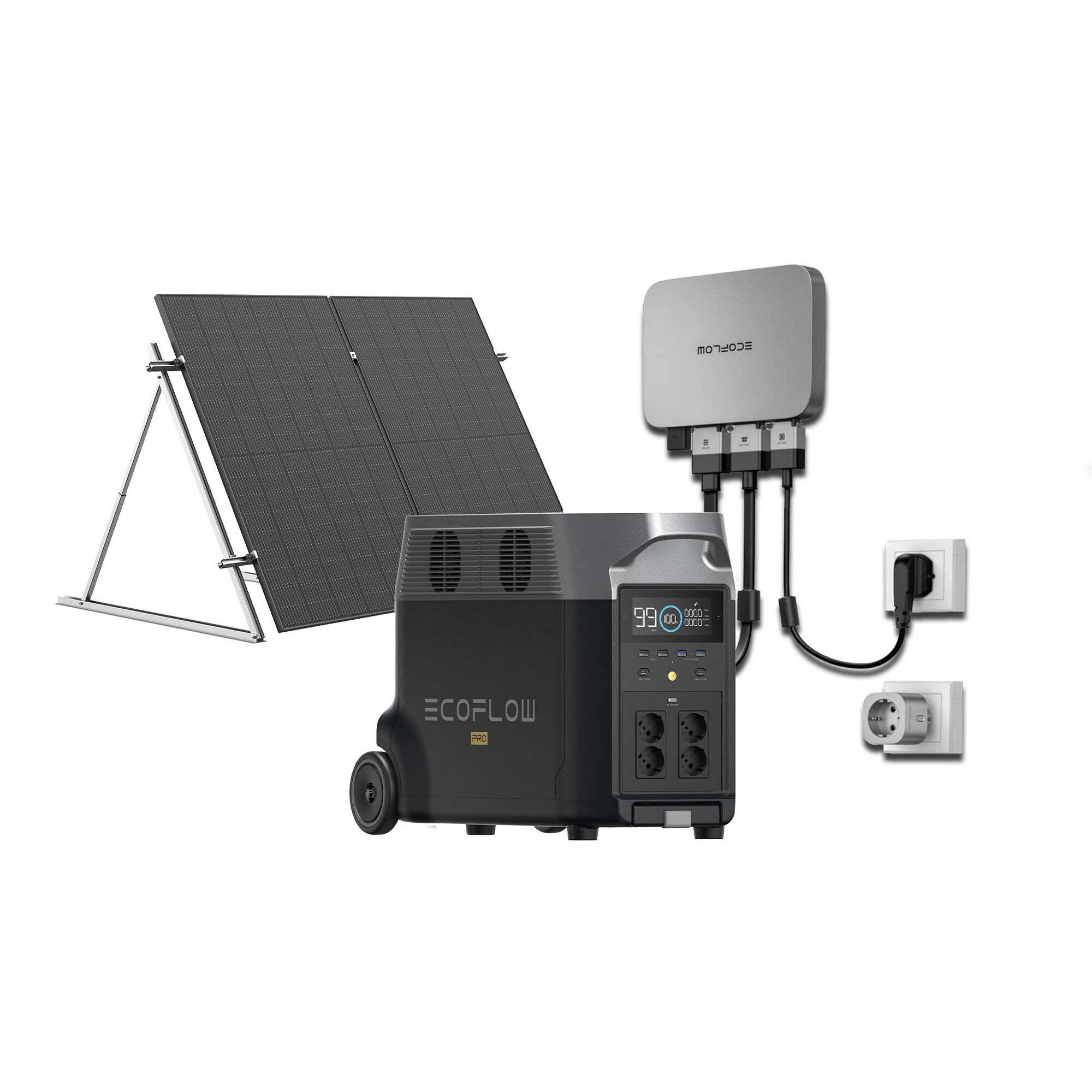 Balkonkraftwerk mit Solarpanel