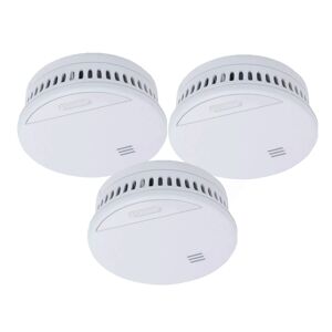 Rauchwarnmelder Ø 10,5 x 3,6 cm weiß 3er-Set