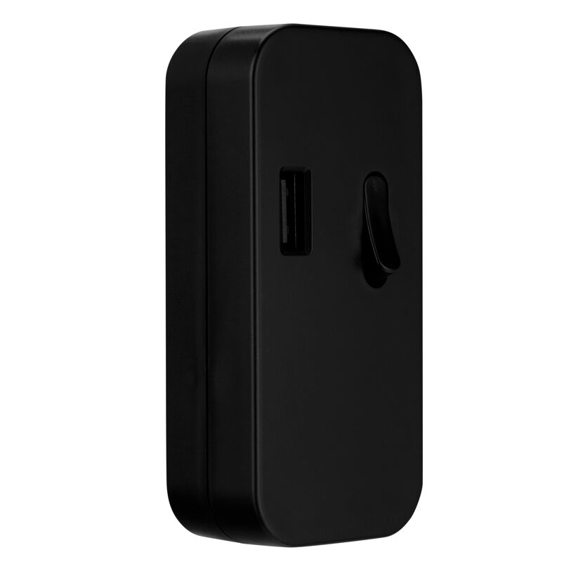 Zwischenschalter mit USB-A schwarz