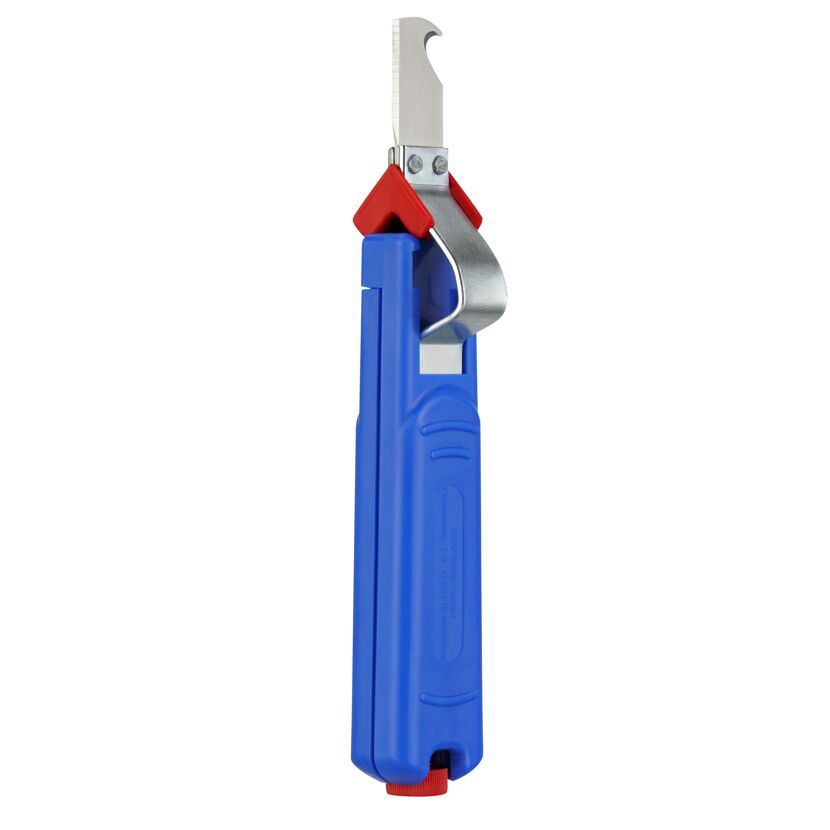 Blauer Kabelmesser mit Hakenklinge