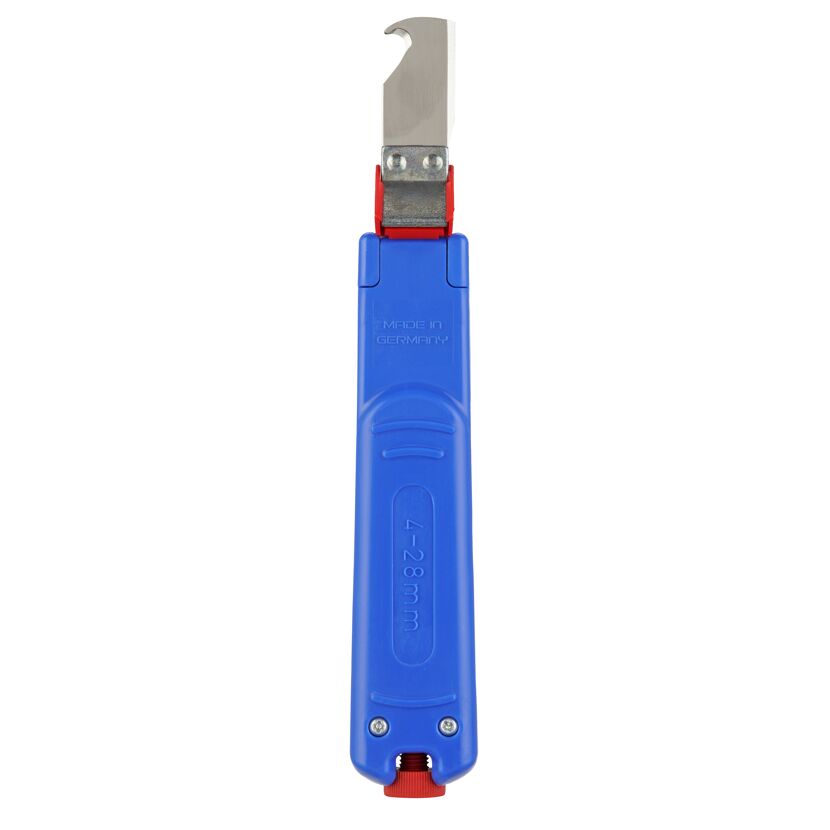 Blauer Kabelmesser mit Hakenklinge