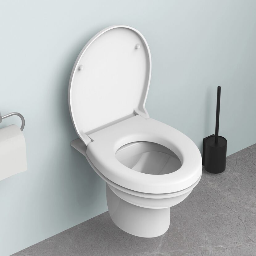 WC-Sitz 'Cairns' erhöht mit Absenkautomatik weiß