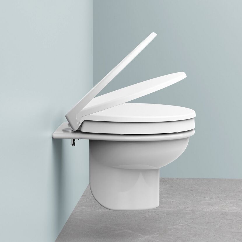 WC-Sitz 'Cairns' erhöht mit Absenkautomatik weiß