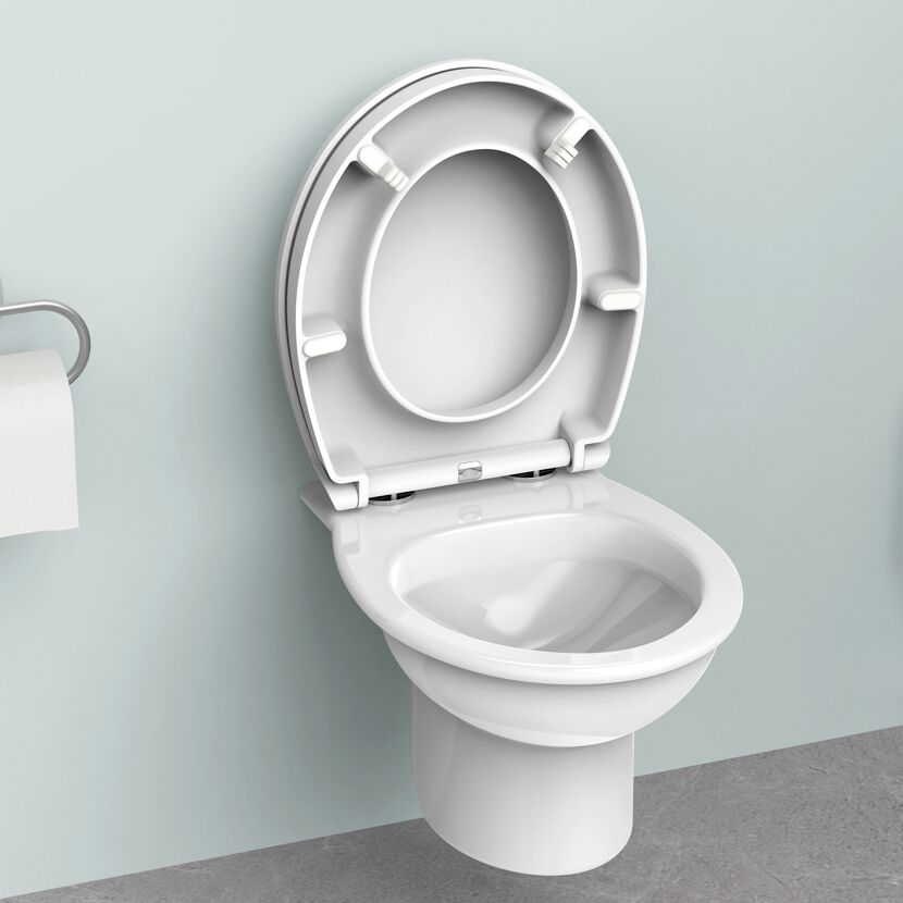 WC-Sitz 'Cairns' erhöht mit Absenkautomatik weiß