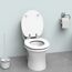 WC-Sitz mit Absenkautomatik weiß Holzkern