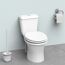 WC-Sitz mit Absenkautomatik weiß Holzkern