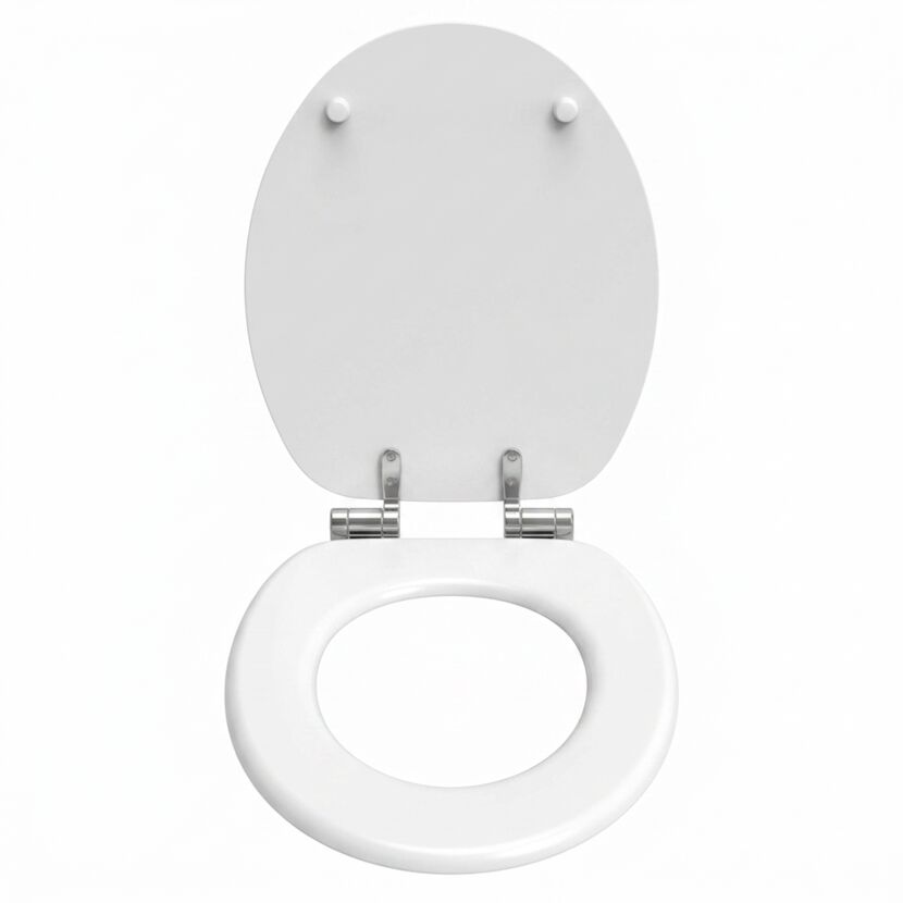 WC-Sitz mit Absenkautomatik weiß Holzkern