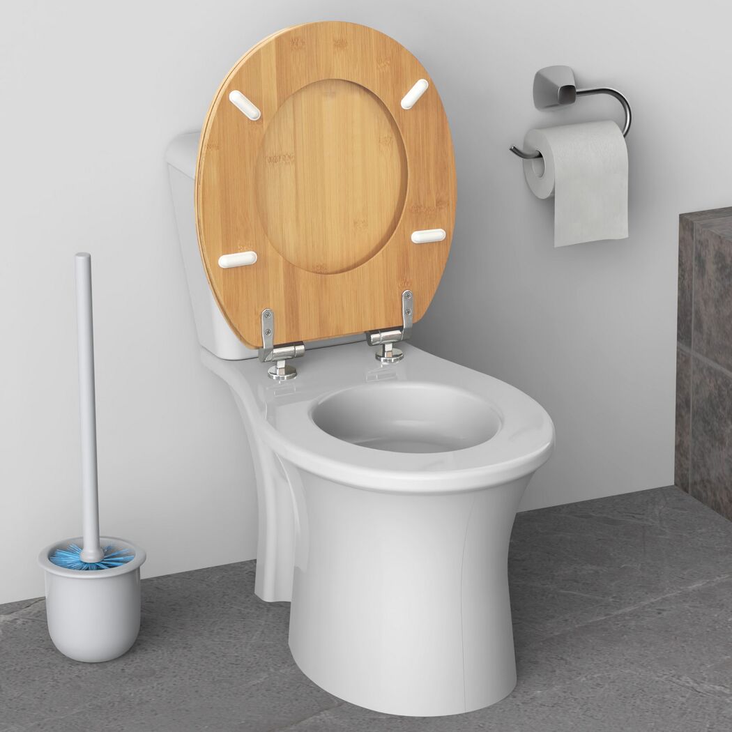 WC-Sitz 'Toronto' mit Absenkautomatik bambus natur