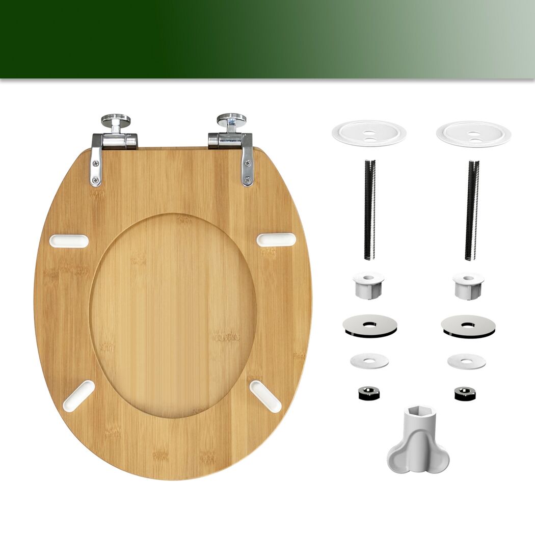 WC-Sitz 'Toronto' mit Absenkautomatik bambus natur