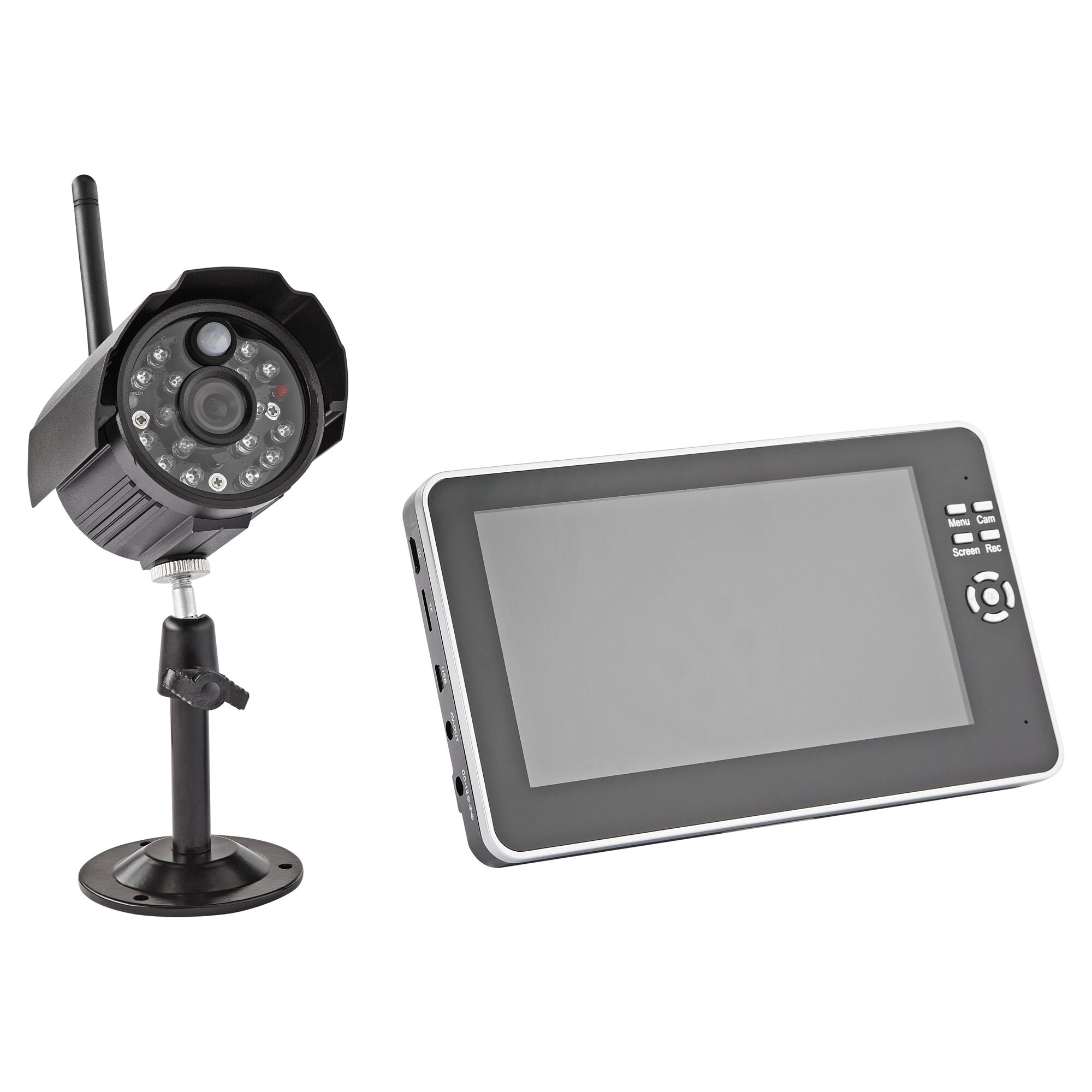 Überwachungskamera mit Monitor