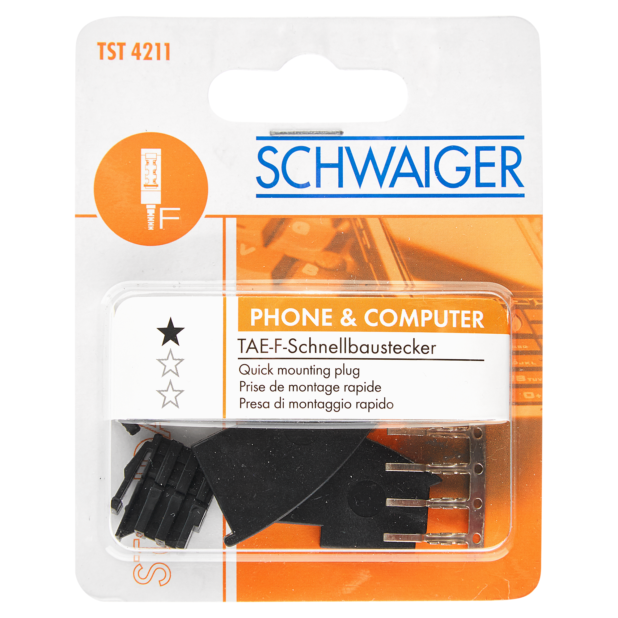 TAE-F-Schnellbaustecker "Phone & Computer" Standard + product picture