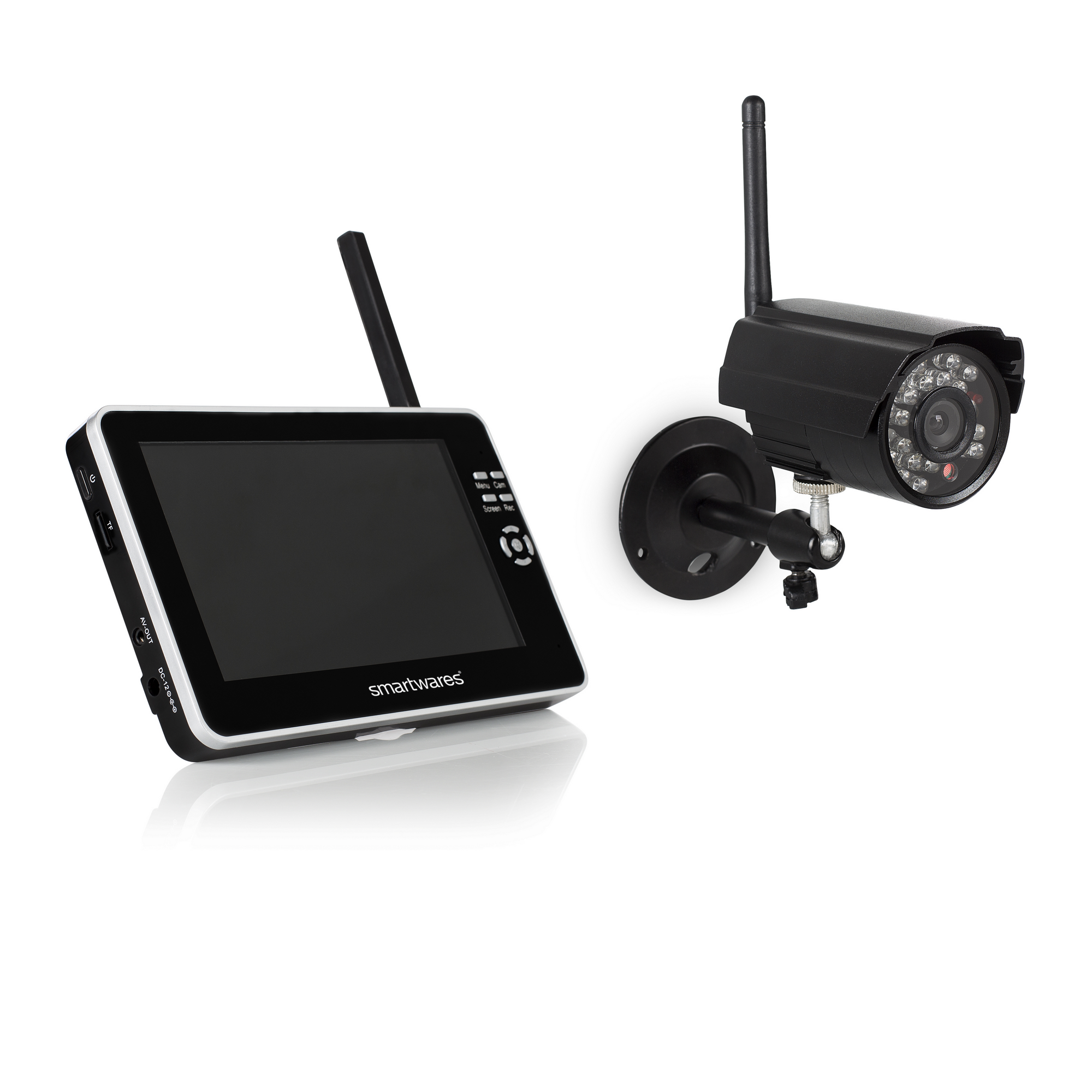 Digitales Überwachungskamera-Set 'CS87DVR' mit 7"-Monitor schwarz + product picture
