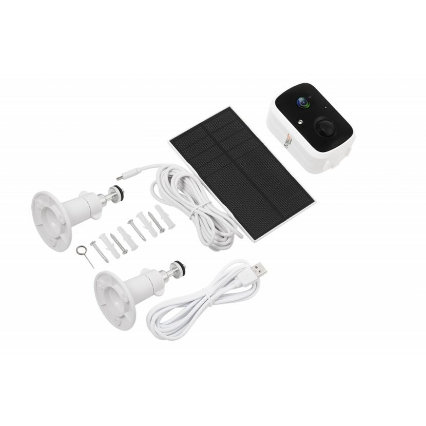 IP-Kamera mit Solarpanel und Zubehör
