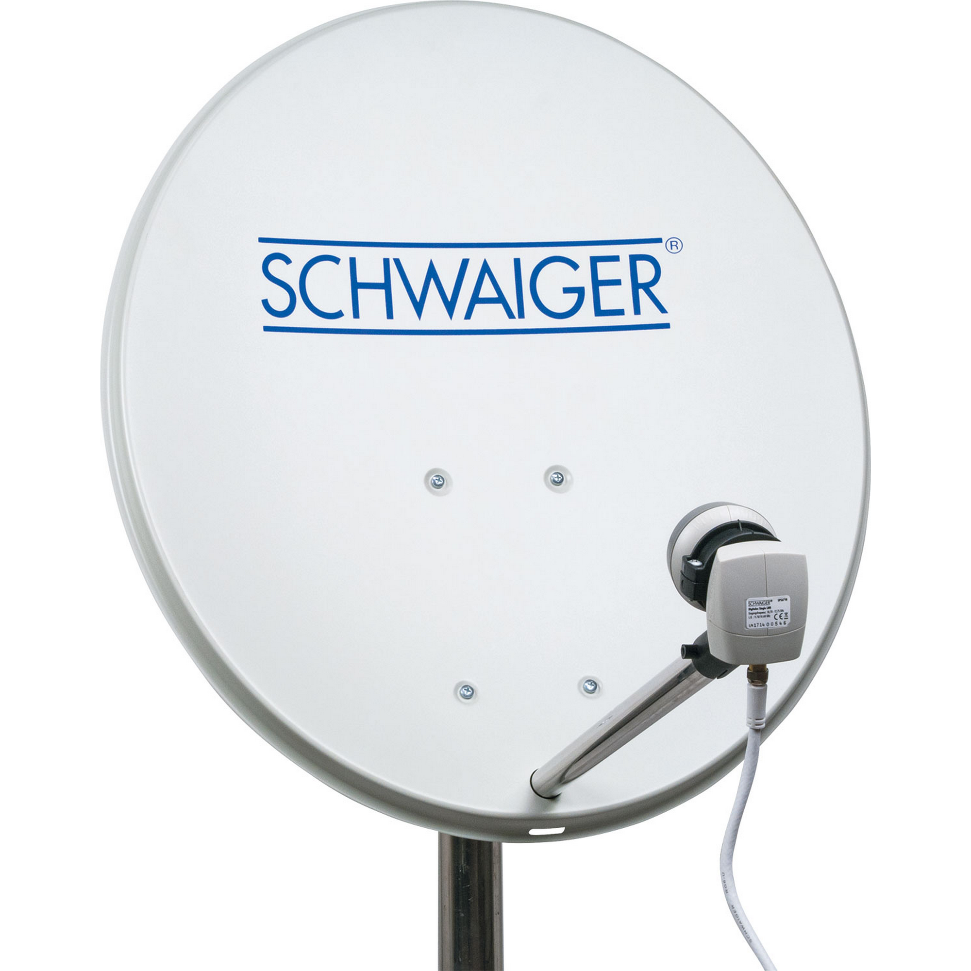 SAT-Spiegel Stahl hellgrau Ø 55 cm