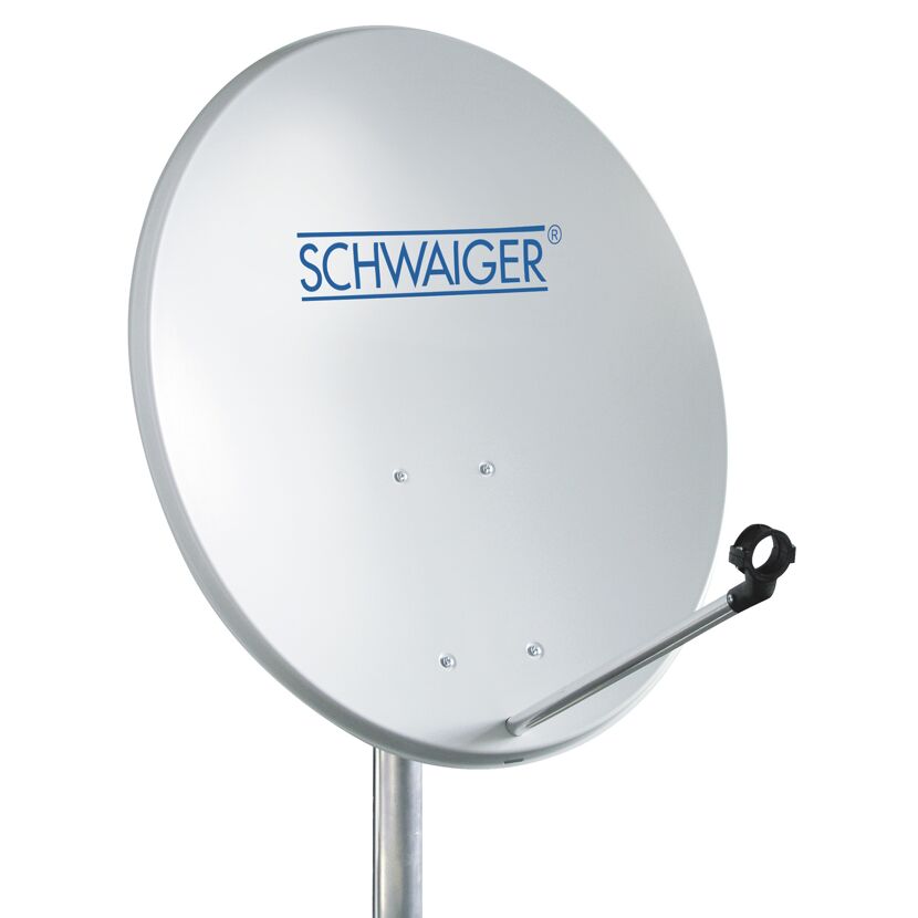 SAT-Stahl-Spiegel 55cm hellgrau von SCHWAIGER