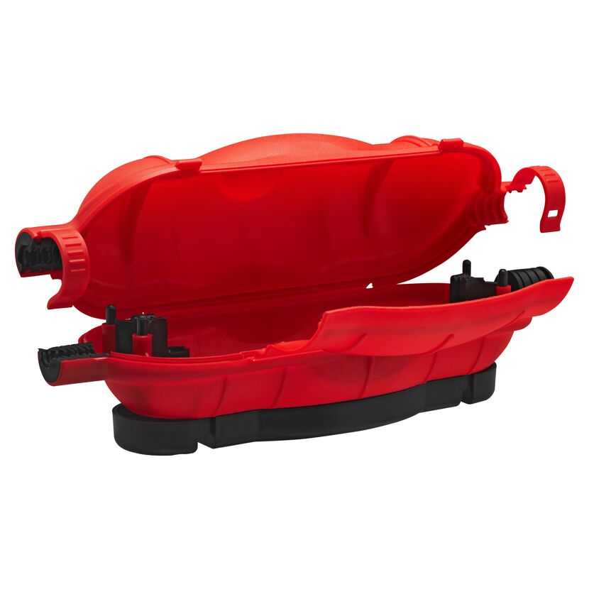 Geöffnete rote Sicherheitsbox