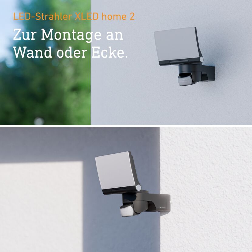 LED-Strahler 'XLED Home 2 S' mit Bewegungsmelder 13,7 W schwarz