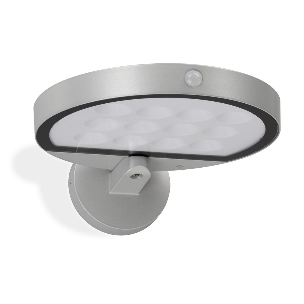 Solar-Außenwandleuchte 'Elanga' mit Bewegungssensor 600 lm neutralweiß IP 44 25 x 11 cm