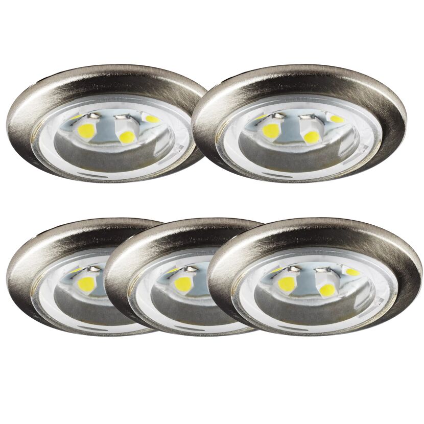 LED-Einbauleuchtenset 0,5 W 5 Stück