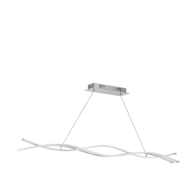 LED-Pendelleuchte Lasana 2, Chrom/Weiß