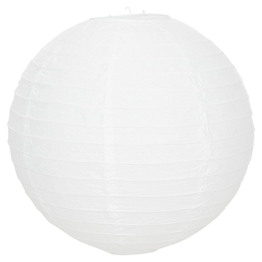 Weißer runder Papierlampion