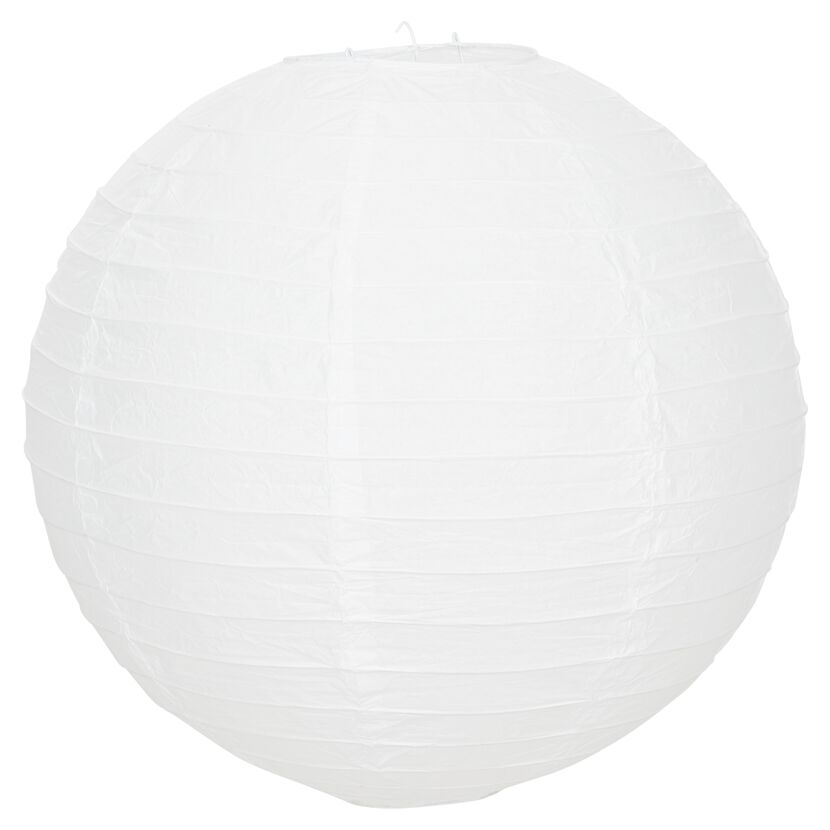 Weißer runder Papierlampion