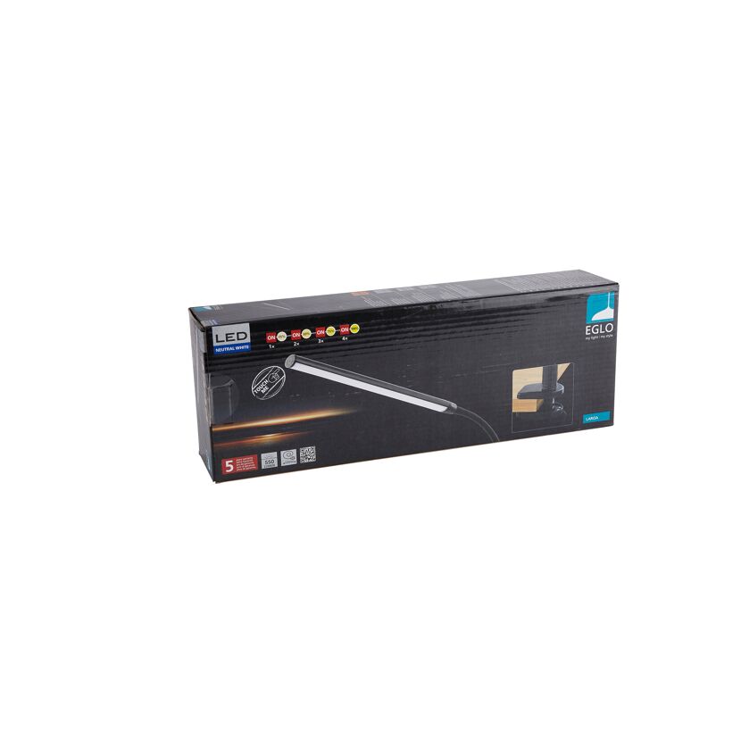 EGLO Klemmleuchte Laroa LED mit Touch, schwarz, in Verpackung