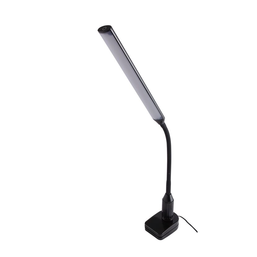 Schwarze Klemmleuchte Laroa mit LED und Touch