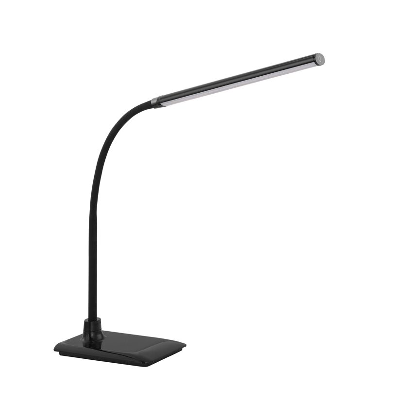 Schwarze LED-Tischleuchte Laroa mit Touch-Funktion