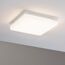 Leuchtendes, quadratisches LED-Panel 'Cela' an weißer Decke.