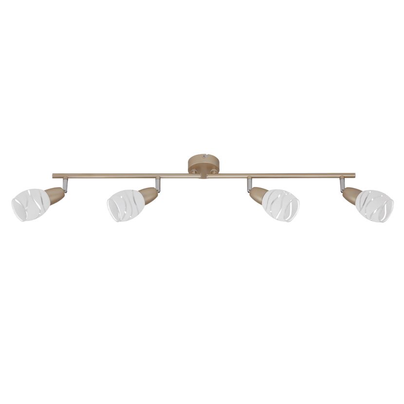 Wohnraumstrahler 'Smart Gold Basic' 4-flammig max. 40 W gold