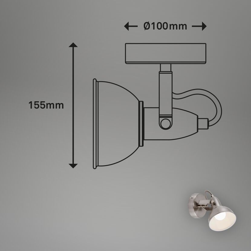 Wohnraumstrahler 'Soft' 1-flammig max. 40 W weiß
