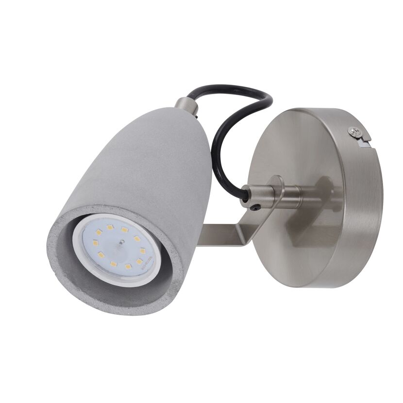 LED-Wohnraumstrahler 'Thimble' 1-flammig 400 lm nickelfarben