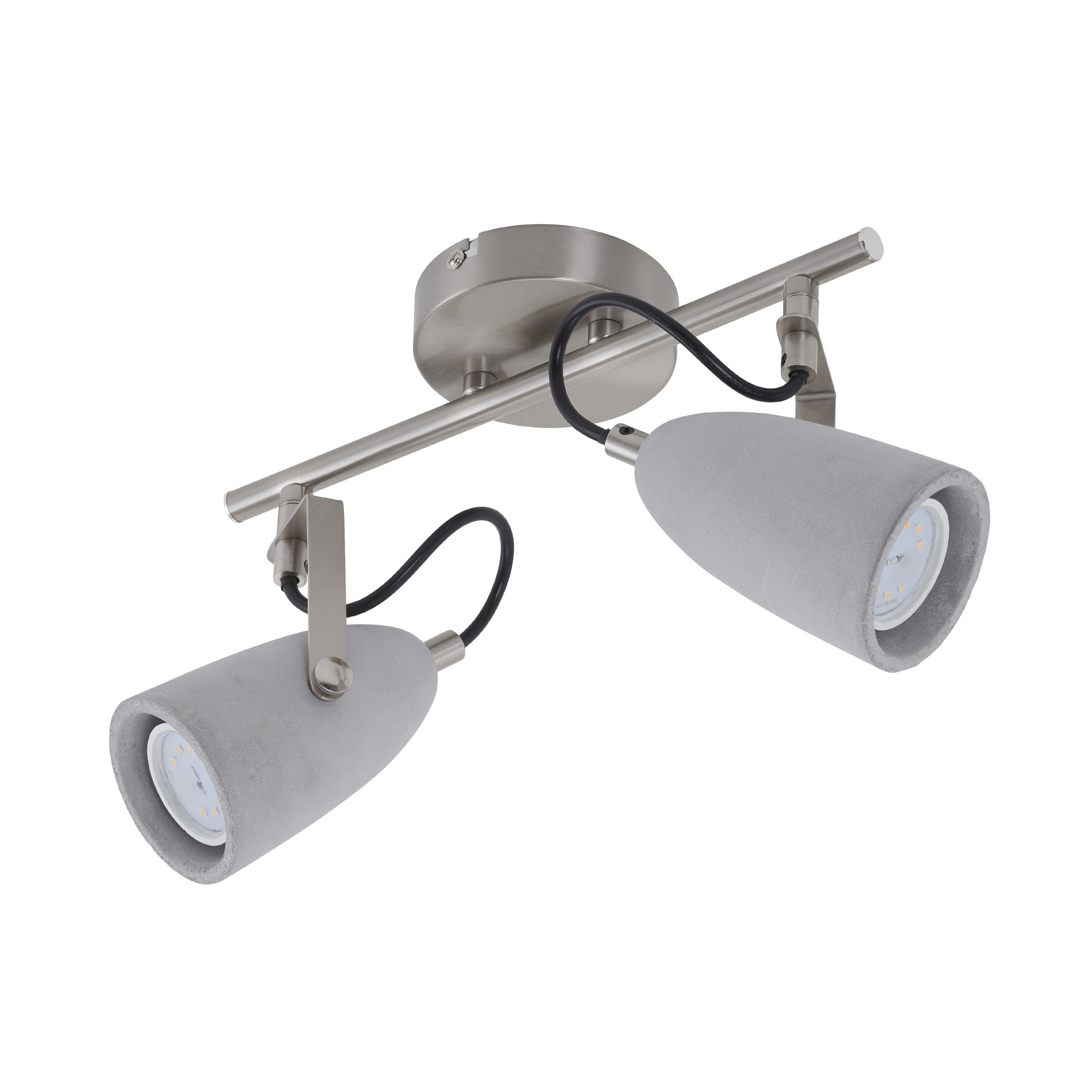 LED-Wohnraumstrahler 'Thimble' 2-flammig 400 lm nickelfarben + product picture