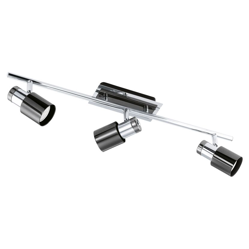 LED-Strahler Davida 3flg, chrom/schwarz