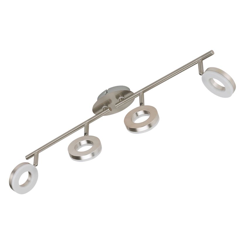 Nickel-matter LED-Strahler "Circle" mit vier Strahlern