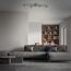 LED-Strahler Simple 4flg, nickel-matt in Wohnzimmer