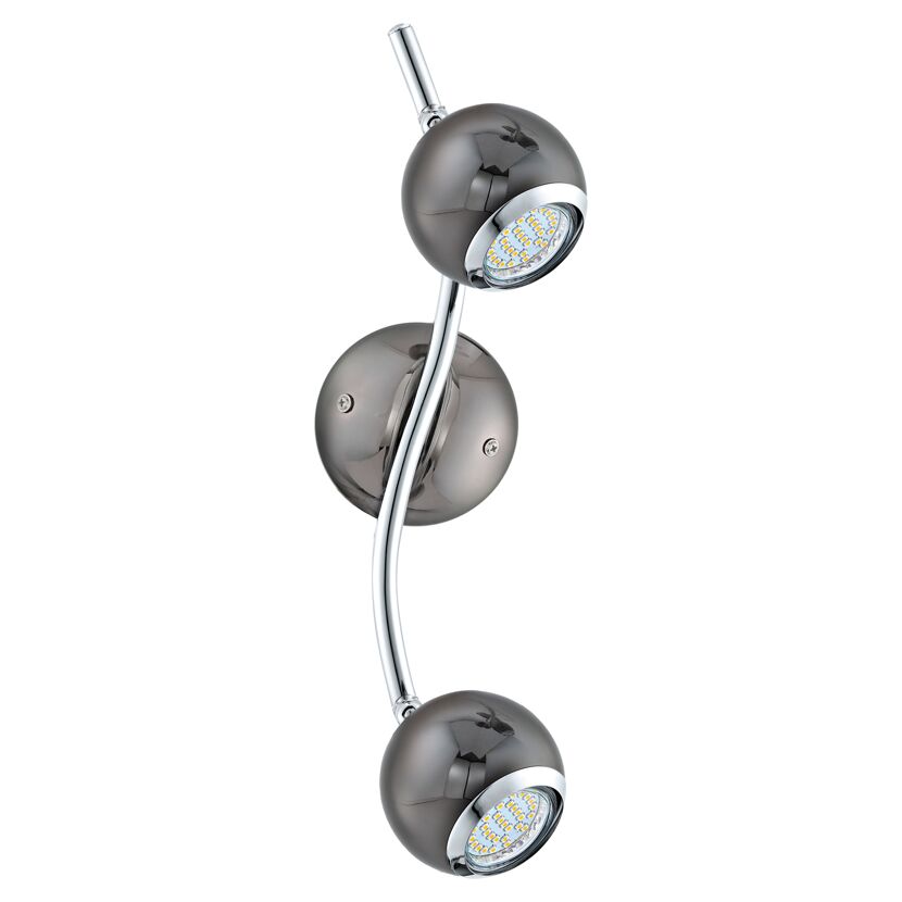 LED-Strahler Bimeda 2flg. schwarz/chrom