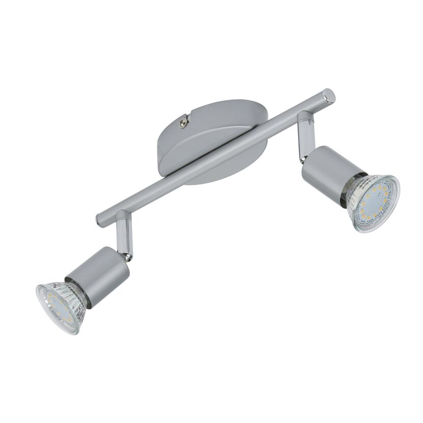 Zweiflammiger LED-Strahler in Titan