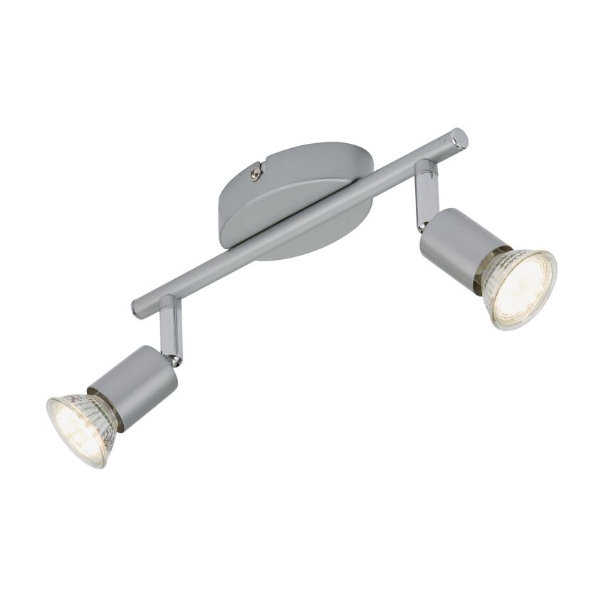 LED-Strahler, zweiflammig, Titan, eingeschaltet