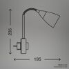Steckerlampe 'Fiche' dimmbar E14 25 W 23,5 cm