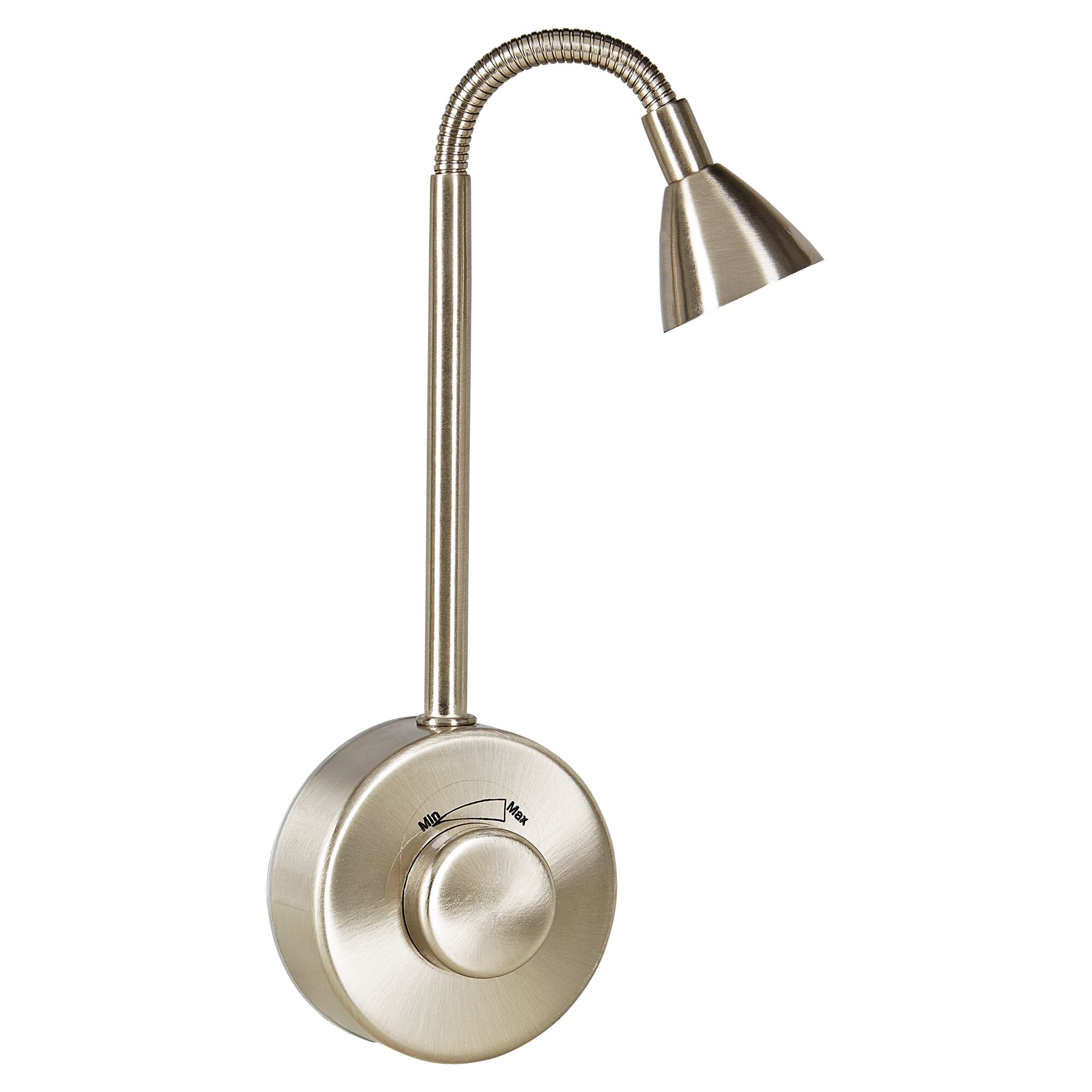 Dimmbarer Steckerspot in Nickel-Matt