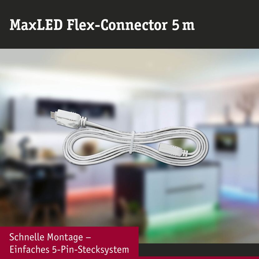 Function MaxLED Flex-Connector 1m Weiß Kunststoff