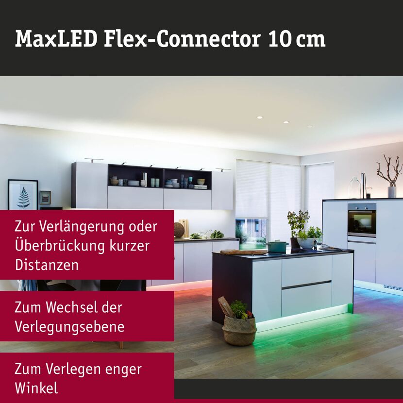 Function MaxLED Flex-Connector 10 cm Weiß Kunststoff