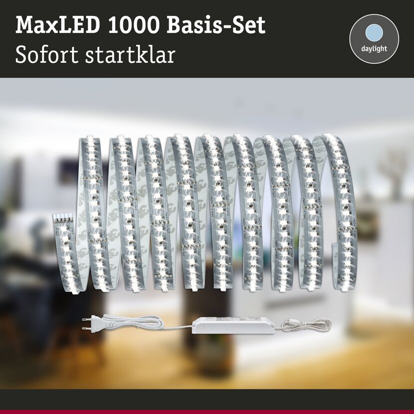 Function MaxLED 1000 Basisset 3m Tageslichtweiß 34 W 230/24 V 60 VA Silber